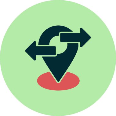 konum simgesi vektör illüstrasyonu