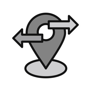 konum simgesi vektör illüstrasyonu