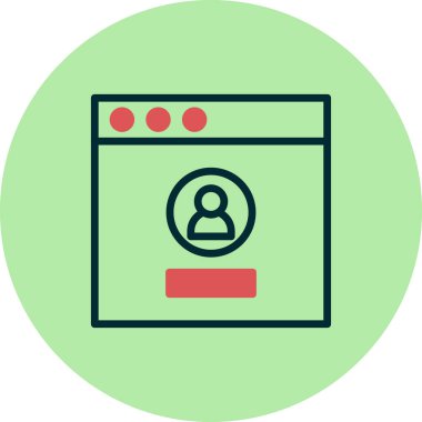 Giriş simgesi, vektör illüstrasyonu