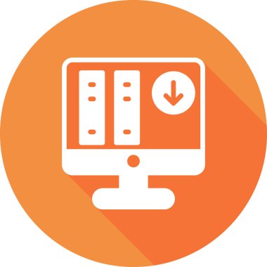 Bilgisayar ve teknoloji simgesinin vektör illüstrasyonu 