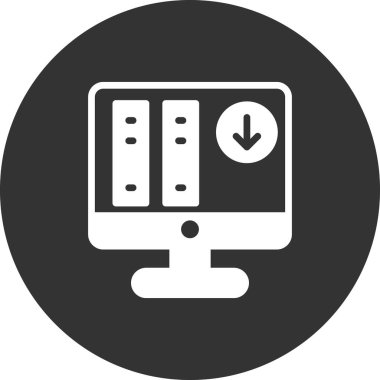 Bilgisayar ve teknoloji simgesinin vektör illüstrasyonu 