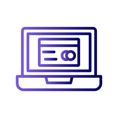 online ödeme simge vektör çizim 