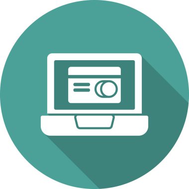 laptop with credit card, vector illustration