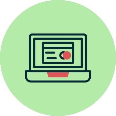 çevrimiçi ödeme ikonu vektör illüstrasyonu