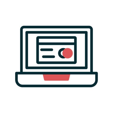 çevrimiçi ödeme ikonu vektör illüstrasyonu