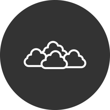 Bulut simgesi vektör illüstrasyonu
