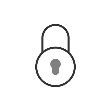 asma kilit ikon vektör çizimi