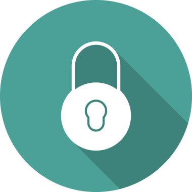 asma kilit ikon vektör çizimi