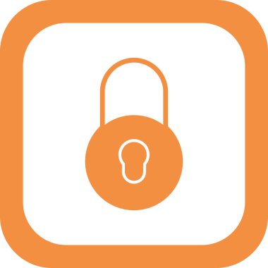 asma kilit ikon vektör çizimi