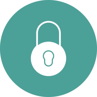 asma kilit ikon vektör çizimi