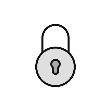 asma kilit ikon vektör çizimi