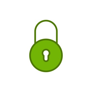 asma kilit ikon vektör çizimi