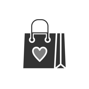 Alışveriş poşeti ikon vektör illüstrasyonu