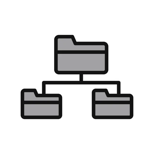 Root Directory Icon Vector Illustration — Διανυσματικό Αρχείο