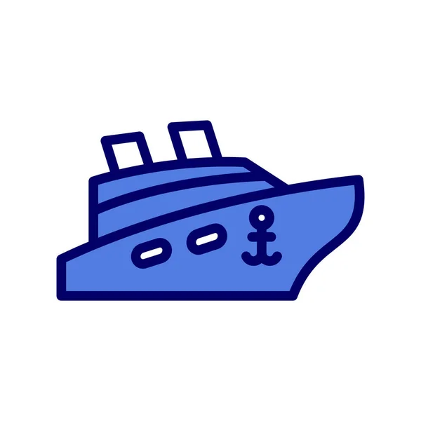 Ship Web Icon Vector Illustration — Stock Vector