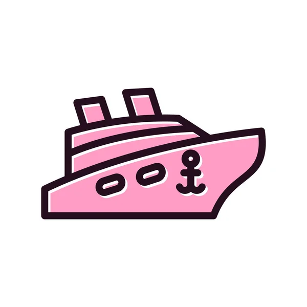 Ship Web Icon Vector Illustration — Stock Vector