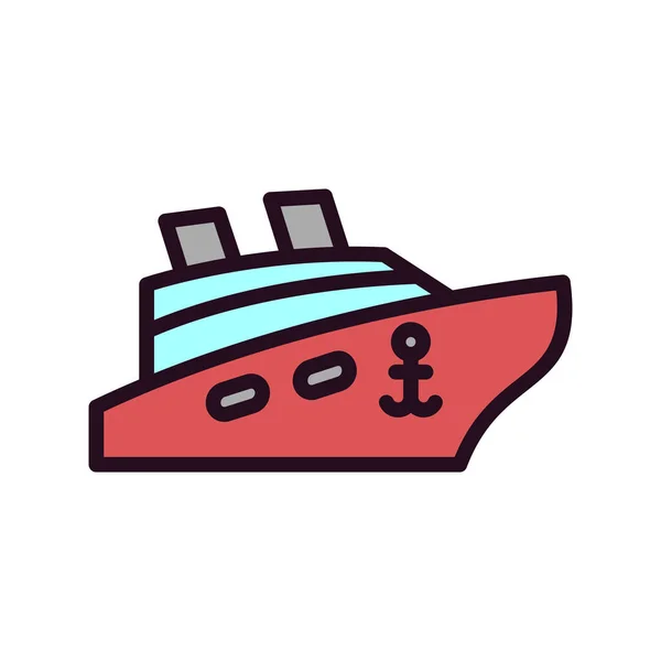 Schiff Web Icon Vektor Illustration — Stockvektor