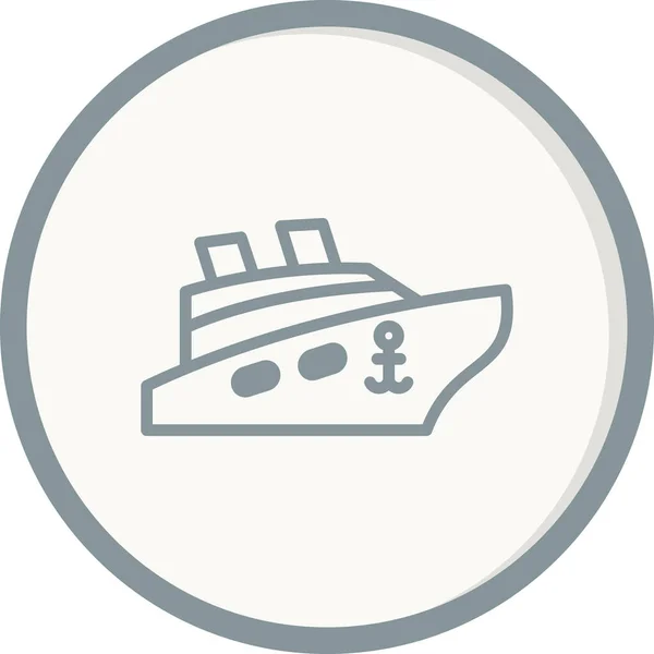 Schiff Web Icon Vektor Illustration — Stockvektor