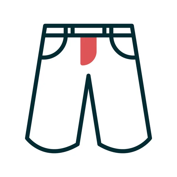 Sommer Shorts Symbol Vektor Illustration — Stockvektor