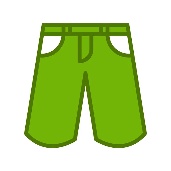 Icono Pantalones Cortos Verano Ilustración Vectorial — Vector de stock