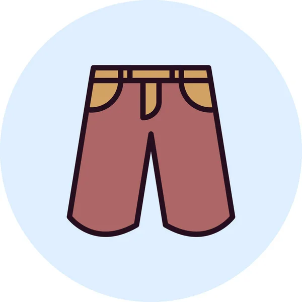 Summer Shorts Icon Vector Illustration — Stock Vector