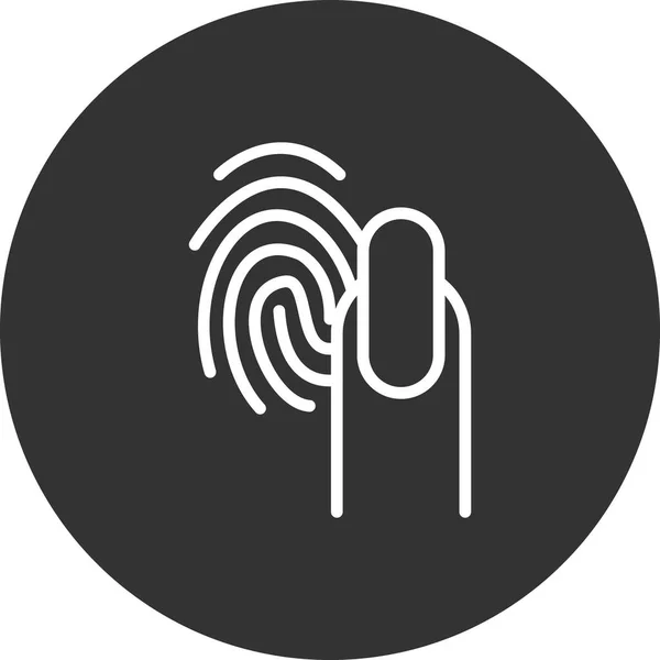 Fingerprint Icon Vector Illustration Design — Stock Vector