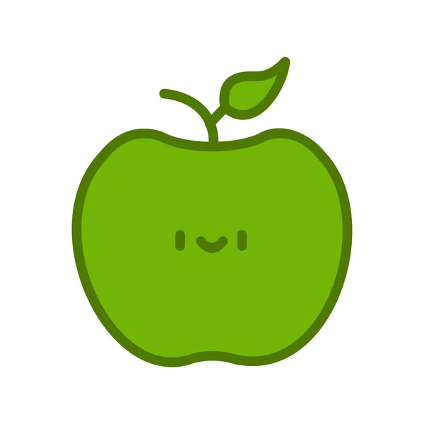 Icono Ilustración Vector Manzana Fresca — Archivo Imágenes Vectoriales