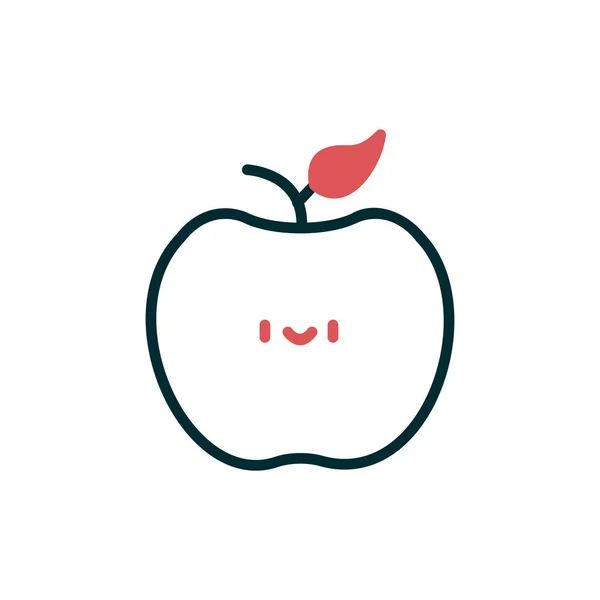 Свіже Яблуко Векторна Ілюстрація Значок — стоковий вектор