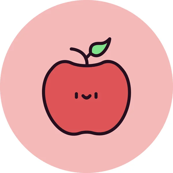 Fresh Apple Vector Illustration Icon — Stockvektor