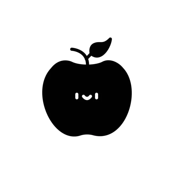 Frischer Apfel Vektor Illustration Symbol — Stockvektor