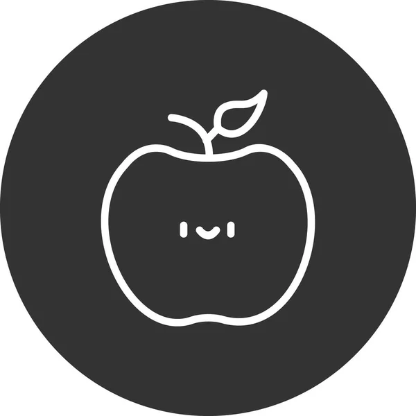 Fresh Apple Vector Illustration Icon — Image vectorielle