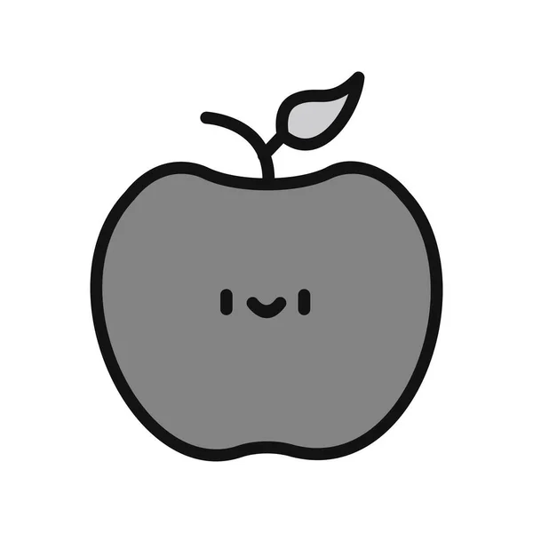 Fresh Apple Vector Illustration Icon — Stock Vector