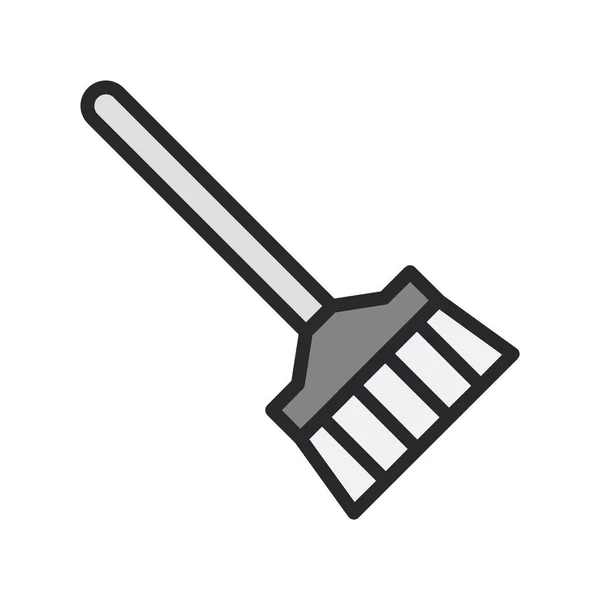 Broom Icon Vector Illustration — Stok Vektör