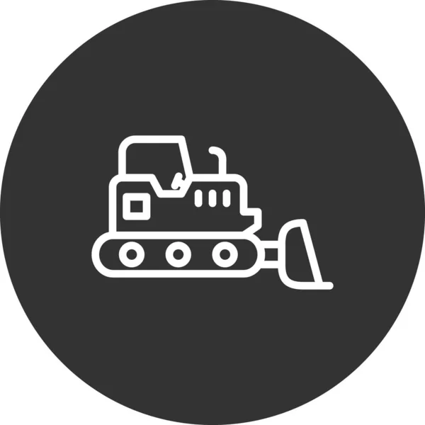 Bulldozer Icon Vector Logo Illustration —  Vetores de Stock