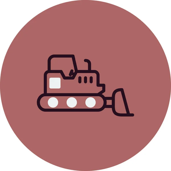 Bulldozer Icon Vector Logo Illustration — Stock Vector