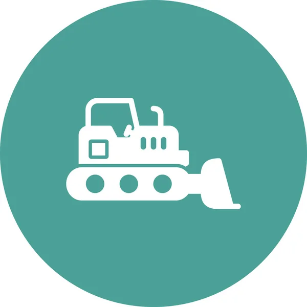 Bulldozer Εικονίδιο Διάνυσμα Λογότυπο Απεικόνιση — Διανυσματικό Αρχείο