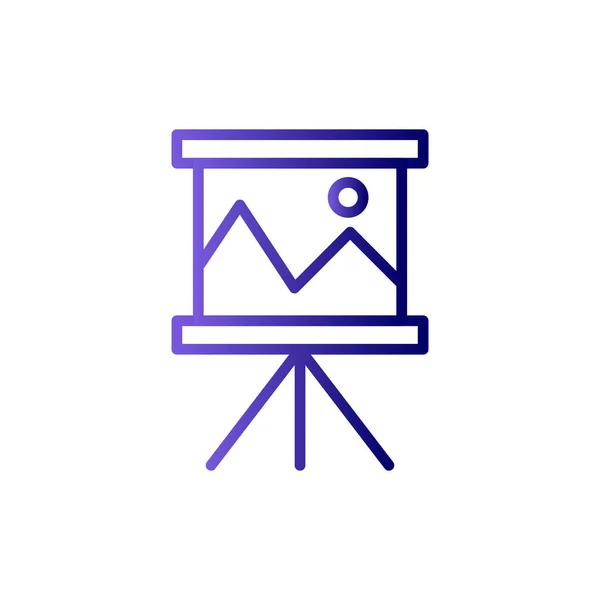 Icono Presentación Negocios Vector Ilustración — Vector de stock