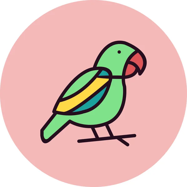 Pájaro Icono Web Vector Ilustración — Archivo Imágenes Vectoriales