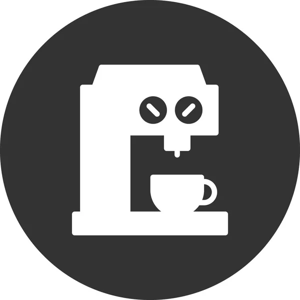 コーヒーメーカーベクトルラインアイコン — ストックベクタ