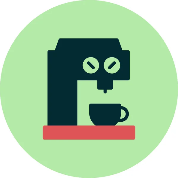 Coffee Maker Vector Line Icon — Stock Vector