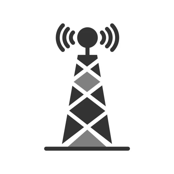 Anten Kule Kablosuz Sinyal Vektör Illüstrasyonu — Stok Vektör