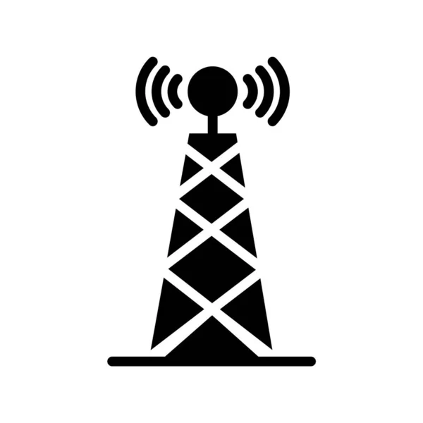 Antenna Tower Wifi Signal Vector Illustration — Stock Vector