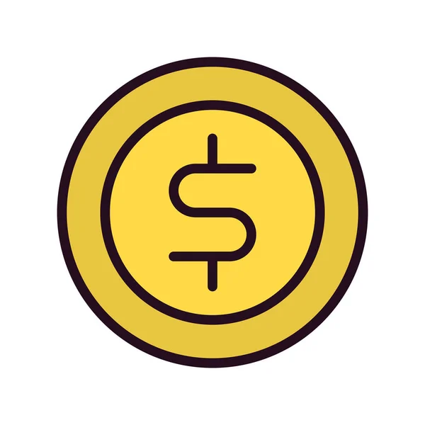Dollar Pièce Illustration Vectorielle — Image vectorielle