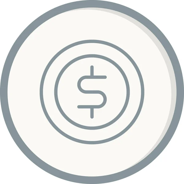 Dollar Coin Vector Illustration — Stock Vector