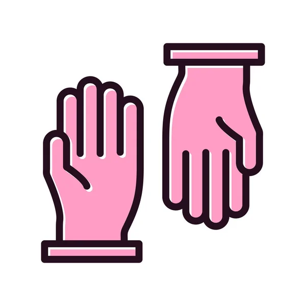 Gloves Icon Flat Illustration Glove Vector Icons Web — Image vectorielle