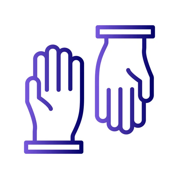 Handschoenen Icoon Platte Illustratie Van Handschoen Vector Pictogrammen Voor Web — Stockvector