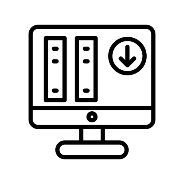 Vector Illustration Computer Technology Icon — Stock Vector