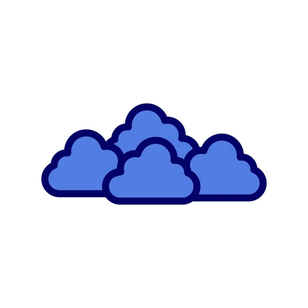 Felhők Ikon Vektor Illusztráció — Stock Vector