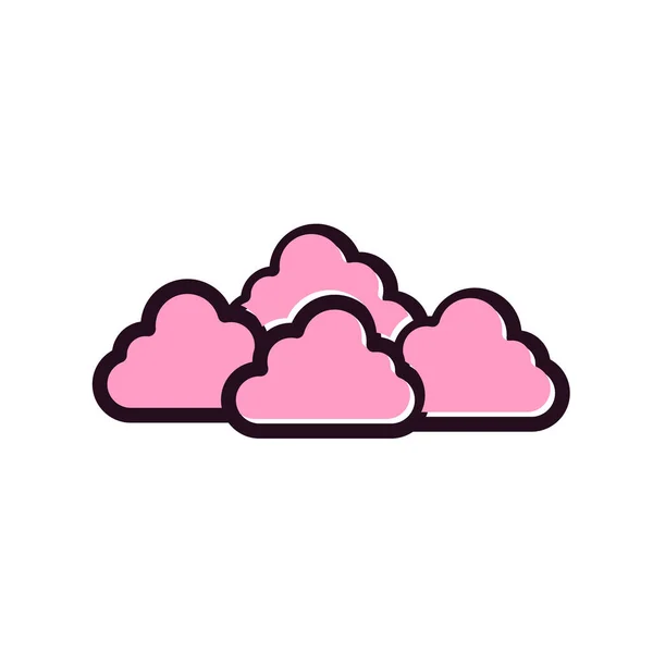 Wolken Pictogram Vector Illustratie — Stockvector