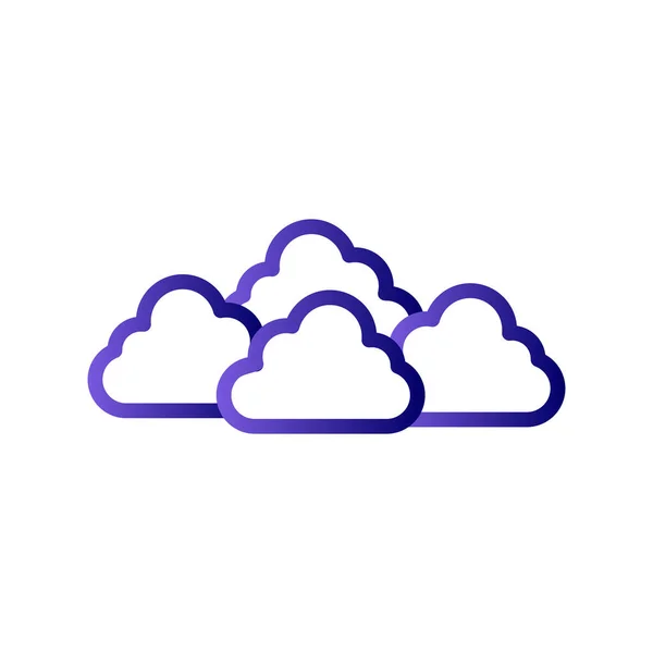 Clouds Icon Vector Illustration — Stock Vector